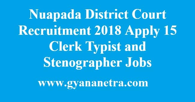 Nuapada District Court Recruitment