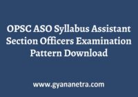 OPSC ASO Syllabus Pattern
