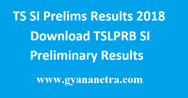 TS SI Prelims Results