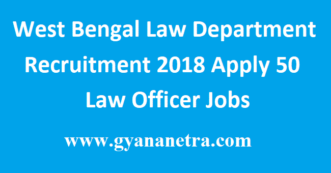 West Bengal Law Dept Recruitment