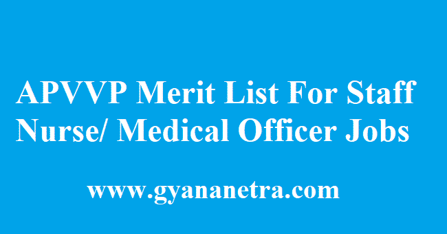 APVVP Merit List 2018