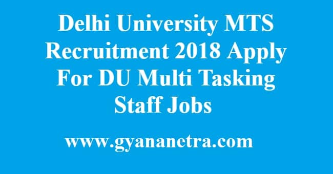 Delhi University MTS Recruitment