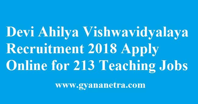 Devi Ahilya Vishwavidyalaya Recruitment
