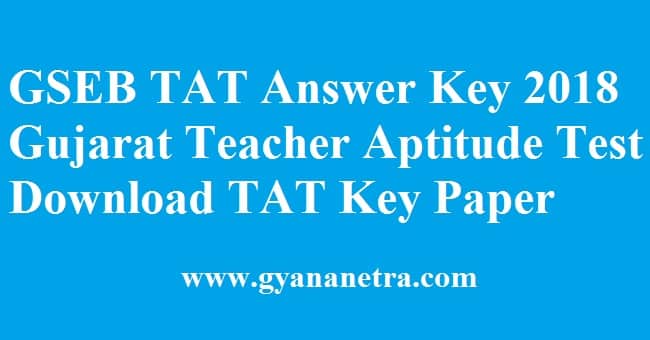 GSEB TAT Answer Key