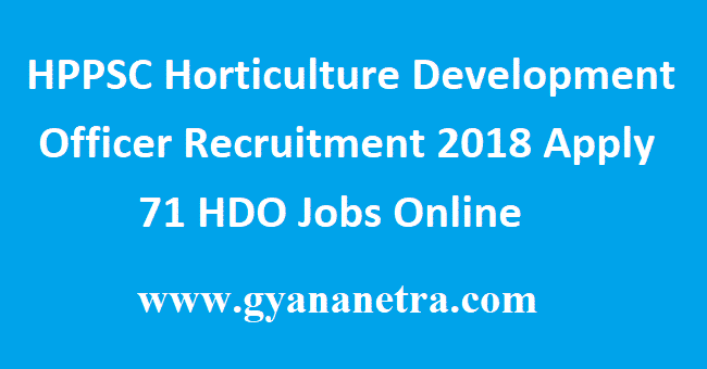 HPPSC Horticulture Development Officer Recruitment