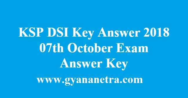 KSP DSI Key Answer