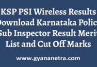 KSP PSI Wireless Results Merit List