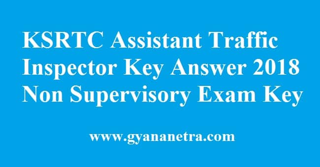 KSRTC Assistant Traffic Inspector Key Answer