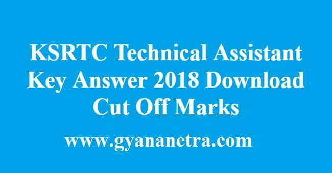 KSRTC Technical Assistant Key Answer