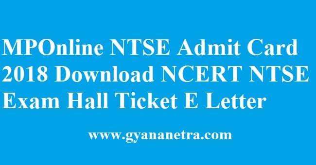 MPOnline NTSE Admit Card