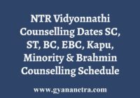 NTR Vidyonnathi Counselling Dates