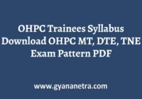 OHPC Trainees Syllabus Download PDF