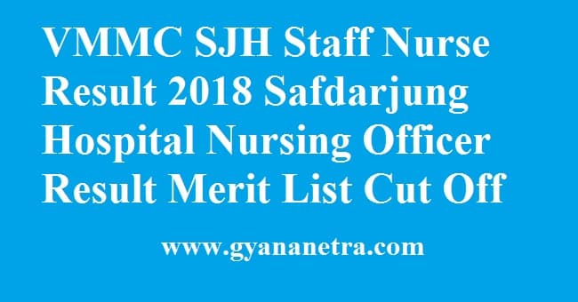 VMMC SJH Staff Nurse Result