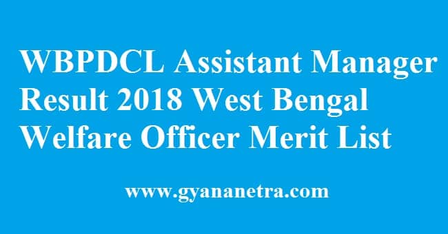 WBPDCL Assistant Manager Result