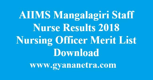 AIIMS Mangalagiri Staff Nurse Results