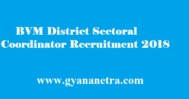 BVM District Sectoral Coordinator Recruitment 2018