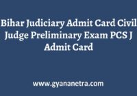 Bihar Judiciary Admit Card Exam Date