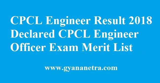 CPCL Engineer Result