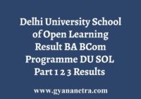 Delhi University School of Open Learning Result