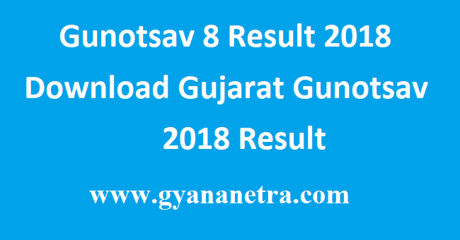 Gunotsav 8 Result 2018