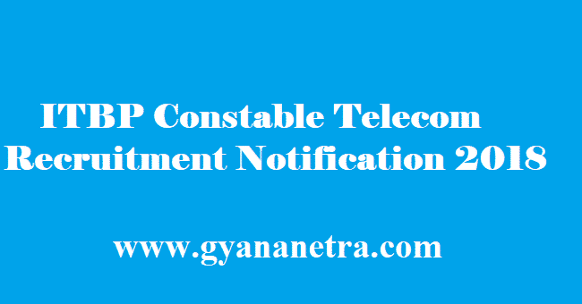 ITBP Constable Telecom Recruitment 2018