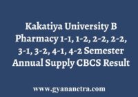 KU B Pharmacy Regular Supply Results