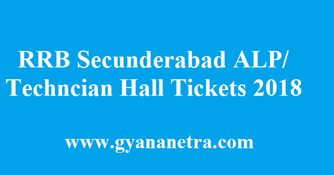 RRB Secunderabad ALP Hall Tickets 2018 Download