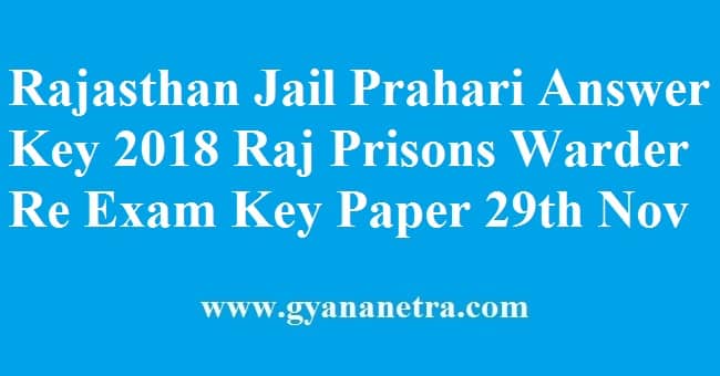 Rajasthan Jail Prahari Answer Key