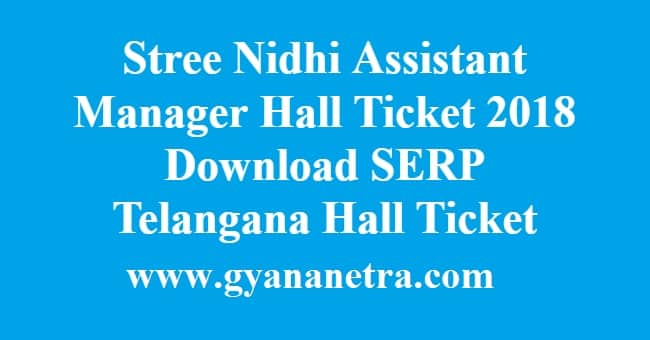 Stree Nidhi Assistant Manager Hall Ticket