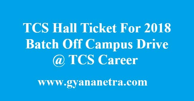 TCS Hall Ticket