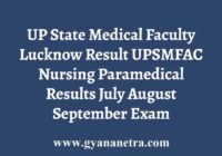 UP State Medical Faculty Lucknow Result