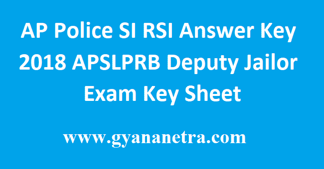 AP Police SI RSI Answer Key
