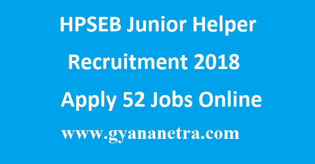 HPSEB Junior Helper Recruitment