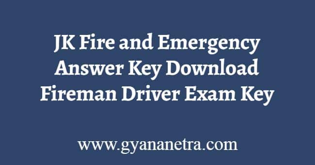 JK Fire and Emergency Answer Key Download