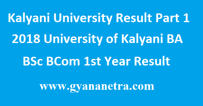Kalyani University Result Part 1