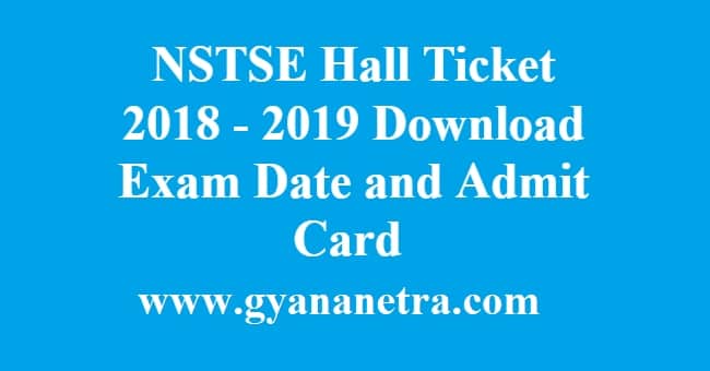 NSTSE Hall Ticket
