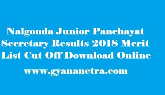 Nalgonda Junior Panchayat Secretary Results 2018