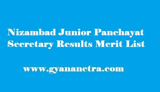 Nizamabad Junior Panchayat Secretary Results 2018