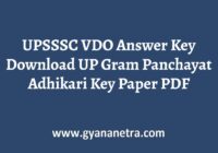 UPSSSC VDO Answer Key Download Link