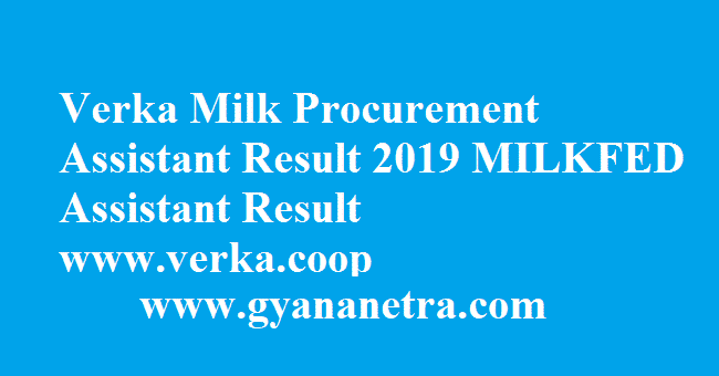 Verka Milk Procurement Assistant Result