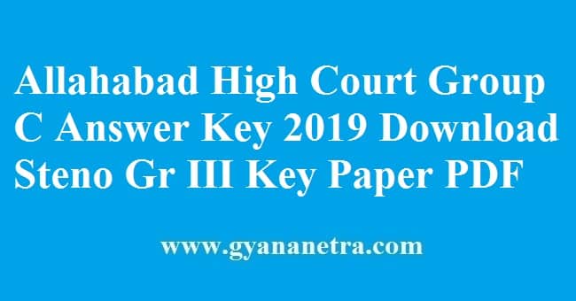 Allahabad High Court Group C Answer Key