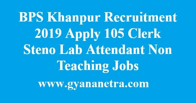 BPS Khanpur Recruitment