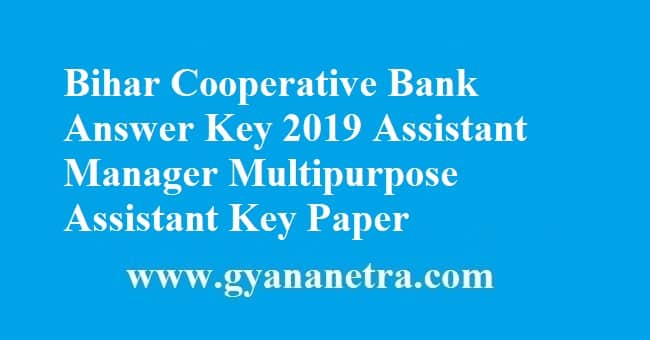 Bihar Cooperative Bank Answer Key