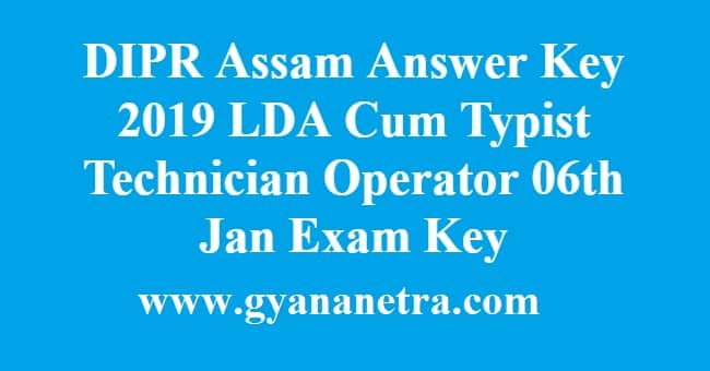 DIPR Assam Answer Key