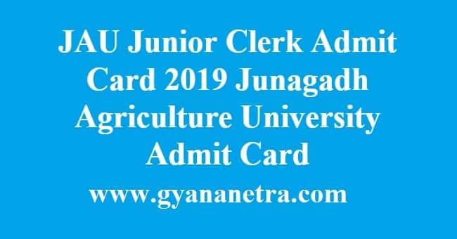 JAU Junior Clerk Admit Card
