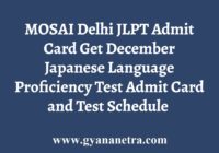 JLPT Admit Card
