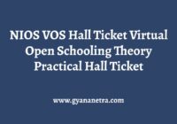 NIOS VOS Hall Ticket Exam Date