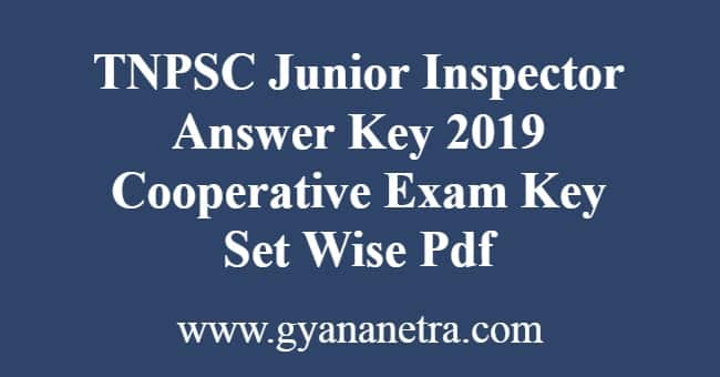 TNPSC Junior Inspector Answer Key