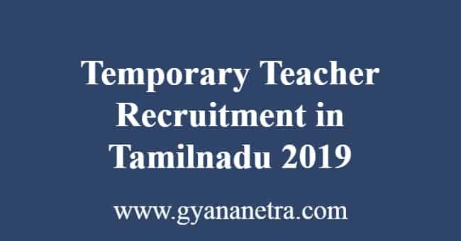 Temporary Teacher Recruitment in Tamilnadu