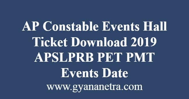 AP Constable Events Hall Ticket Download